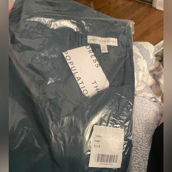 NWT Dress The Population Elle Sheath Dress Pine Sz L - Picture 6 of 7